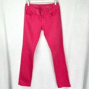 EUC Lilly Pulitzer Worth slim straight jeans in Azalea pink, 5-pocket style